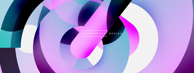 Circle abstract background. Vector illustration for wallpaper banner background card or landing page