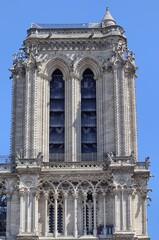 Tower of Notre Dame de Paris cathedral