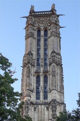 Fototapeta premium Saint-Jacques Tower in Paris. France