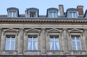 A typical parisian building facade