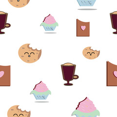 coffee and cakes pattern