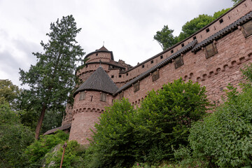 Fototapeta na wymiar Medieval castle Haut-Koenigsbourg Castle located at Orschwiller. Alsace. France