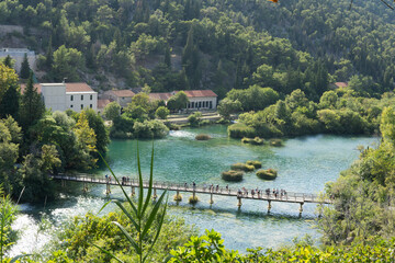 Obraz premium view of the krka lakes, croatia