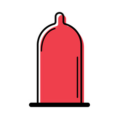 Condom icon, health protection rubber symbol, preventation web sign design vector illustration