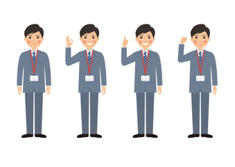 男性の先生 ポーズ集 全身