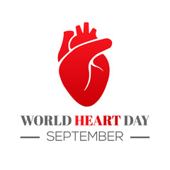 Vector illustration on the theme of World Heart day observed each year on September 29th worldwide For banner, poster, card and background design.