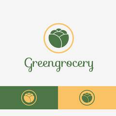 Greengrocery logo, logo icon, green shop