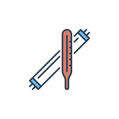 Mercury recycling vector concept colored icon or sign