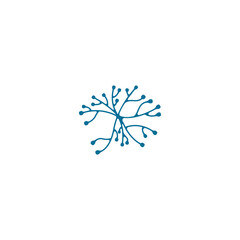 Obraz na płótnie Canvas nerve cell logo or neuron logo with vector template