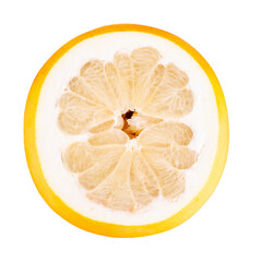 Pomelo citrus fruit. Ripe grapefruit. Pomelo isolated on white background.