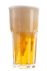 Glass of beer, isolated on white background, full depth of field. File contains clipping path.