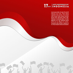 17 august. Happy Independence Day Republic Of Indonesia, Background Design