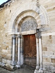 medieval gothic church in Pyrenees town of Viehla