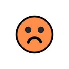 Emoji sad smile ratings to display customer feedback satisfaction rate - Vector emoticons faces collection with expressions to show good bad client feedback