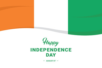 Cote d'Ivoire Independence Day. Vector Illustration. The illustration is suitable for banners, flyers, stickers, cards, etc.