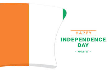 Cote d'Ivoire Independence Day. Vector Illustration. The illustration is suitable for banners, flyers, stickers, cards, etc.