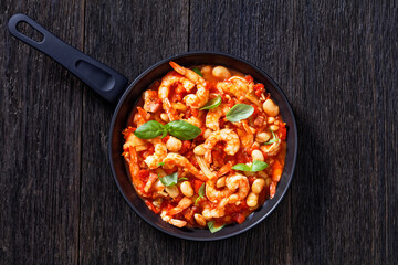 White Bean, Tomato, Fennel and Shrimp  Dinner