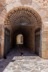 Ancient gate in the walls of the old city of Melilla