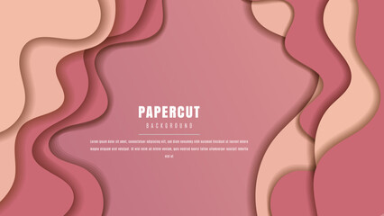 Abstract Papercut Style Design Background God For Banner, Motion, Web Or Poster