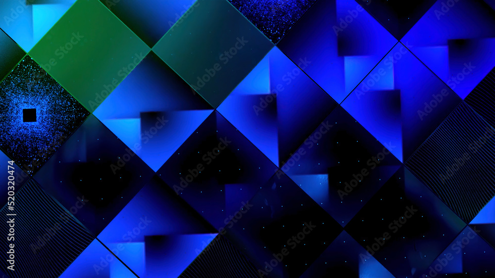 Poster abstract background with colorful mosaic with changing flat shapes, seamless loop. motion. moving su