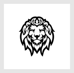 Lion Head Logo / Elegant Lion Face Vector