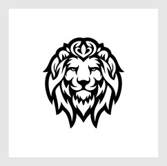 Lion Head Logo / Elegant Lion Face Vector