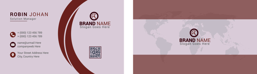 Vector modern clean business card template