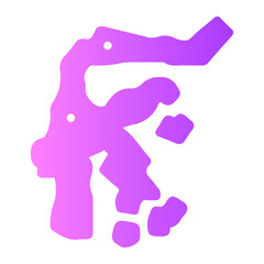 Sulawesi island gradient icon