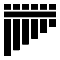 pan flute glyph icon