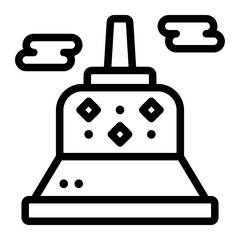borobudur line icon