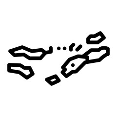 East Nusa Tenggara island line icon