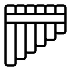 pan flute line icon