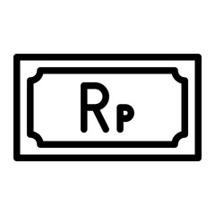 rupiah line icon