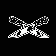 vector knife symbol design suitable for logos or design templates