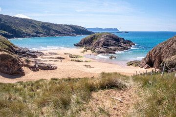 The Murder Hole beach, officially called Boyeeghether Bay in County Donegal, Ireland