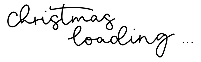 Christmas loading handlettering