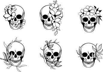 Halloween flower skull
