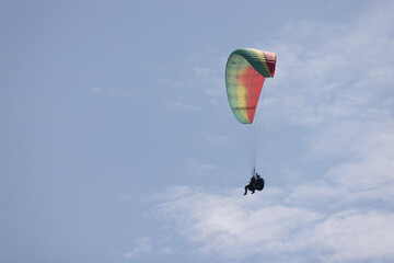 paragliding on cliffs in Normandy near Omaha Beach