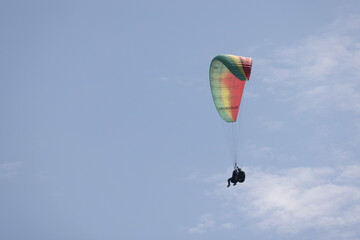 paragliding on cliffs in Normandy near Omaha Beach