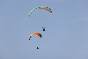 paragliding on cliffs in Normandy near Omaha Beach