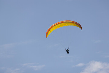 paragliding on cliffs in Normandy near Omaha Beach
