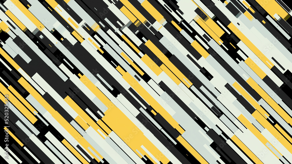 Aufkleber abstract animation of colorful line patterns moving diagonally on the black background. animation. a