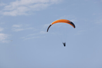 paragliding on cliffs in Normandy near Omaha Beach