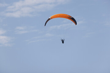 paragliding on cliffs in Normandy near Omaha Beach