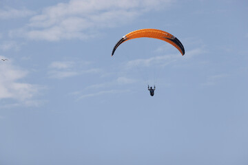 paragliding on cliffs in Normandy near Omaha Beach