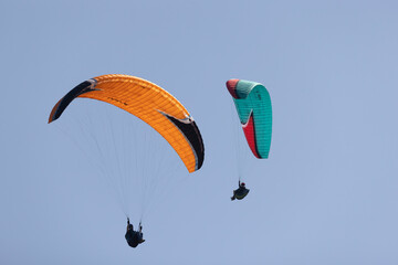 paragliding on cliffs in Normandy near Omaha Beach