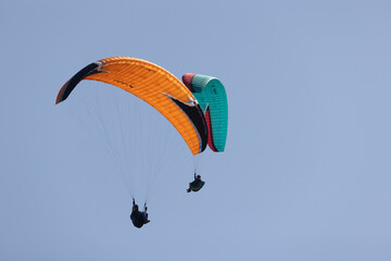 paragliding on cliffs in Normandy near Omaha Beach