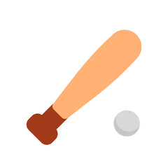 Base Ball Icon with Flat Style