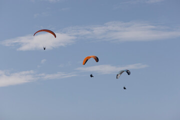 paragliding on cliffs in Normandy near Omaha Beach