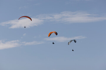 paragliding on cliffs in Normandy near Omaha Beach